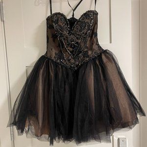 Black and Champagne Dress